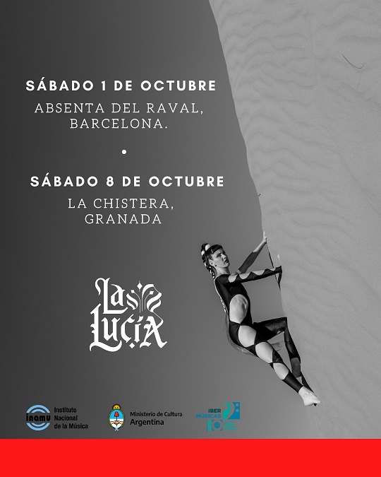 A artista argentina La Lucía se apresentará na Espanha em palcos em Barcelona e Granada