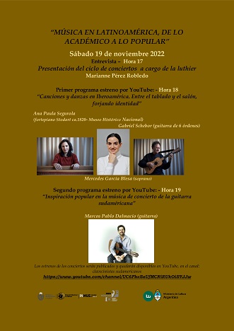 Artistas do Uruguai, Argentina e Brasil se encontram na “Música Latinoamericana – de lo académico a lo popular”