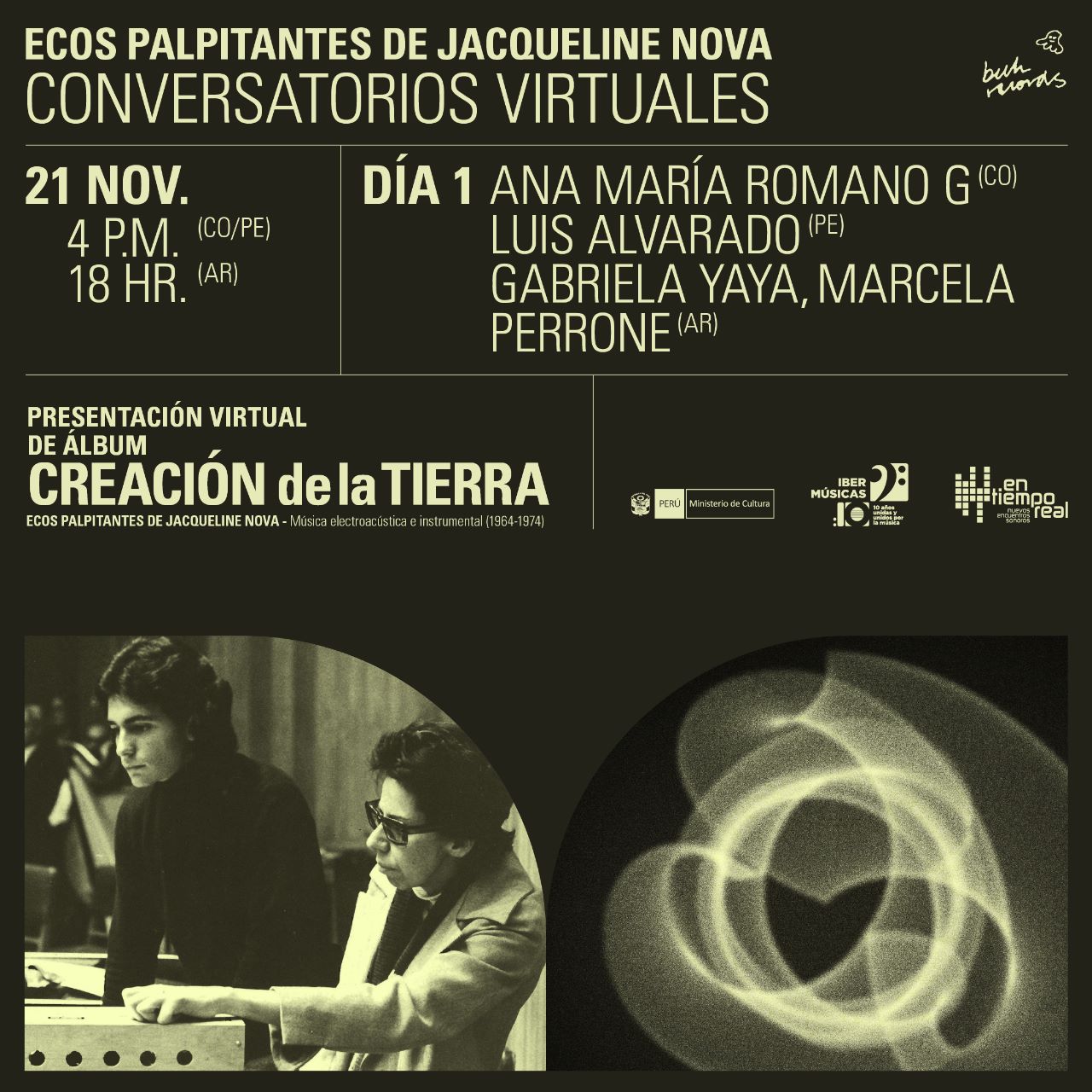 From Peru Buh Records apresenta “Creación de la Tierra” – Ecos palpitantes de Jacqueline Nova: Música eletroacústica e instrumental