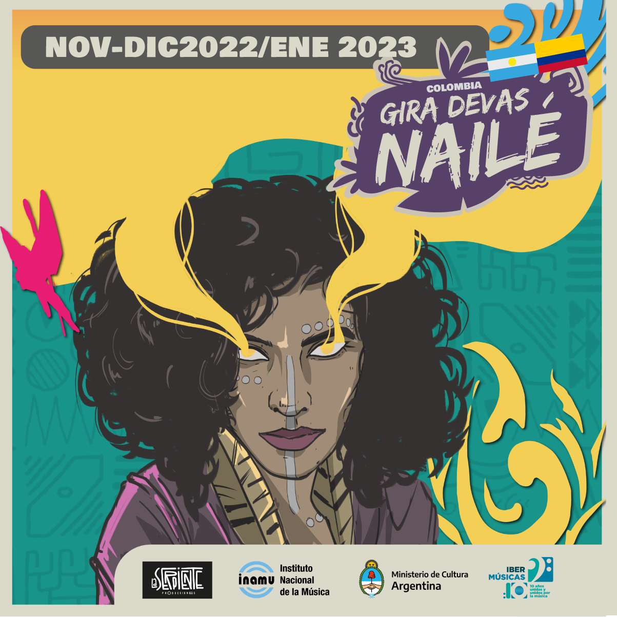 A artista argentina Nailé fará uma turnê pela Colômbia