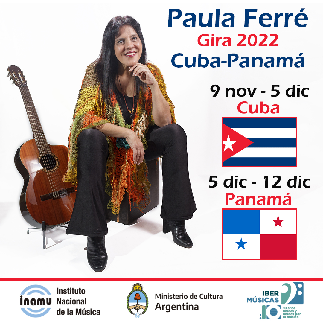 A trovadora argentina Paula Ferré percorre Cuba e Panamá