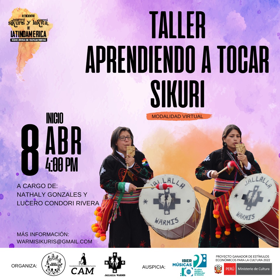 Do Perú vem o III Encontro de Warmi Sikuris e Warmi Lakitas da Latinoamérica