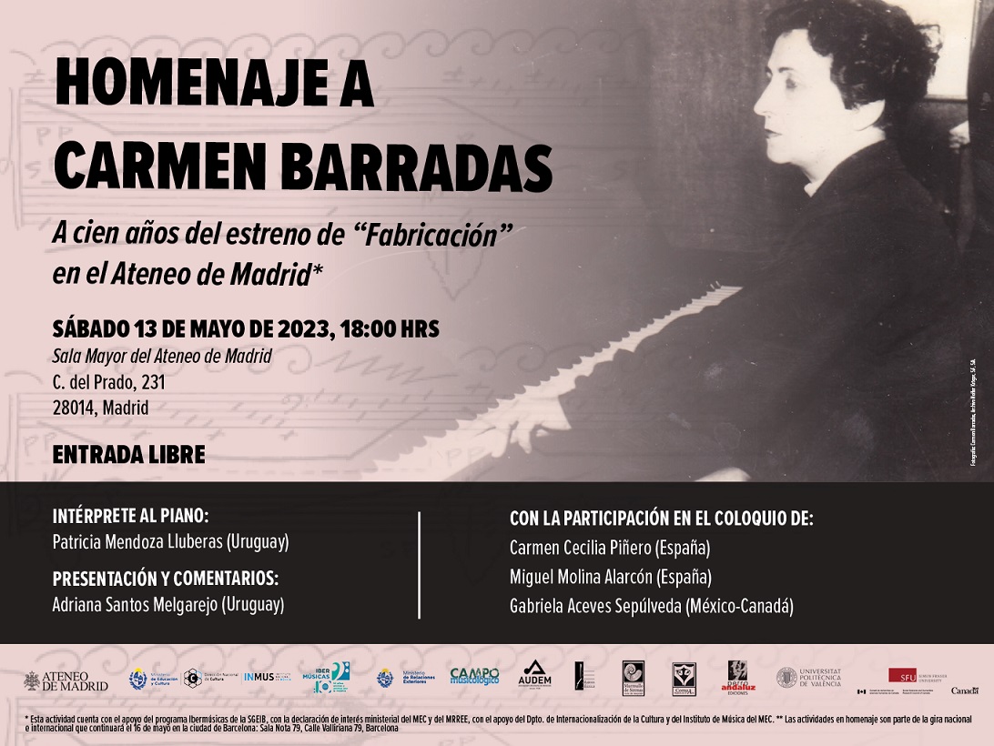 Adriana Santos Melgarejo y Patricia Mendoza Lluberas realizan su homenaje a la compositora uruguaya Carmen Barradas con una serie de conciertos comentados