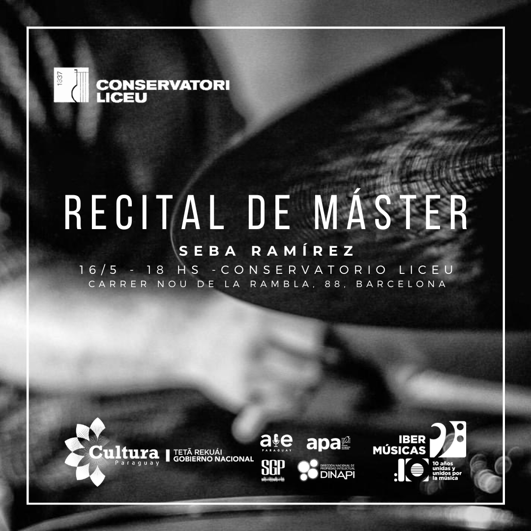 O baterista paraguaio Seba Ramírez realiza o concerto de encerramento de seu mestrado em Jazz Performance e Música Moderna, no prestigiado conservatório Liceu de Barcelona