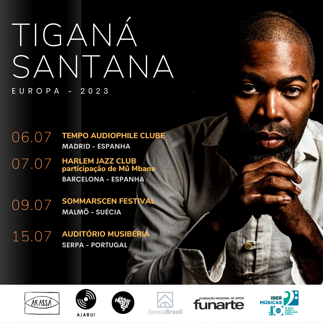 O artista brasileiro Tiganá Santana inicia sua turnê europeia por palcos da Espanha, Portugal e Suécia