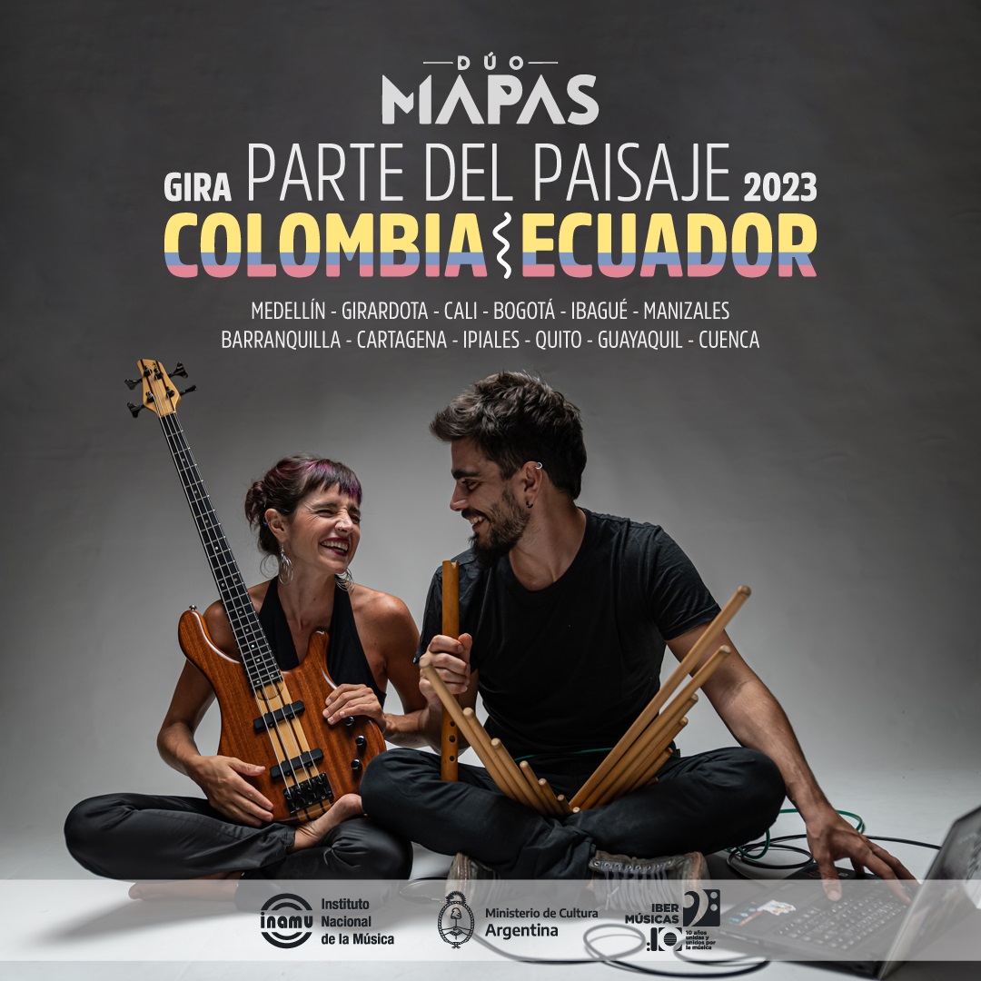 O Dúo Mapas de Córdoba, Argentina fará uma extensa turnê pela Colômbia e Equador