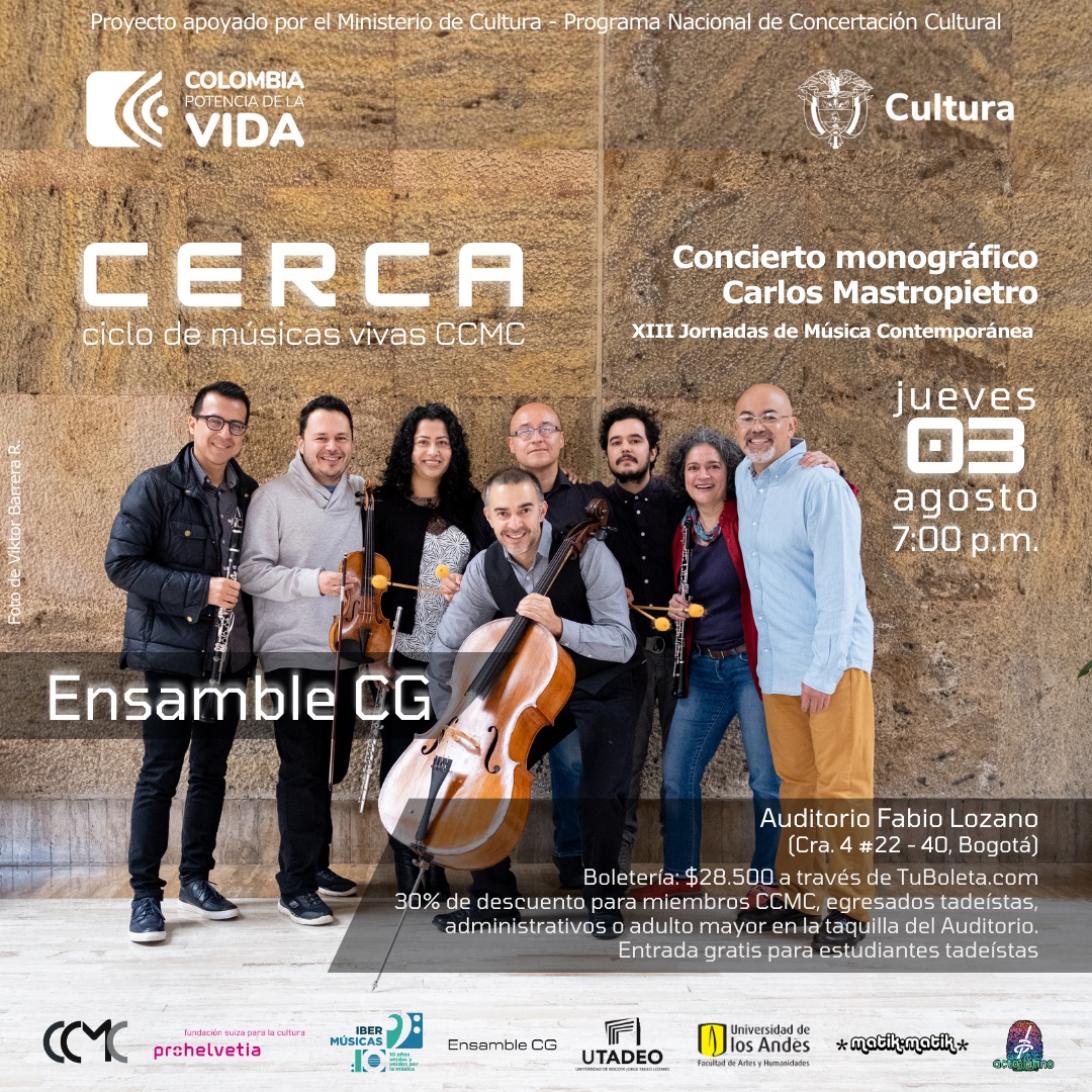 O CG Ensemble da Colômbia estreia “Outras vozes silenciosas” de Carlos Mastropietro, obra vencedora do concurso de composição e estreia Ibermúsicas – 2022