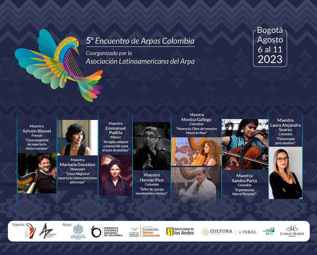 Co Organizado pela Associação Latino-Americana de Harpas, realizar-se-á o V Encontro de Harpas da Colômbia