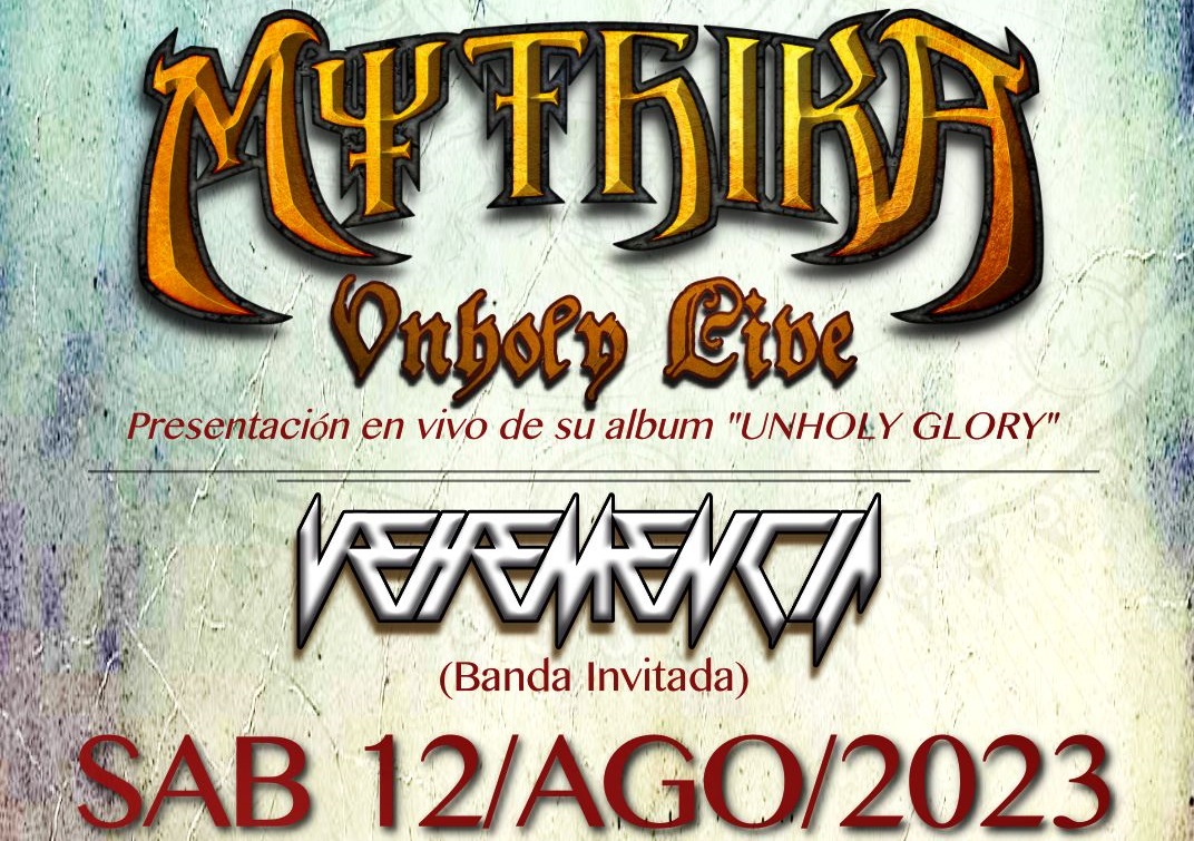 A banda paraguaia Mythika anuncia o lançamento ao vivo do seu álbum “Unholy Glory”