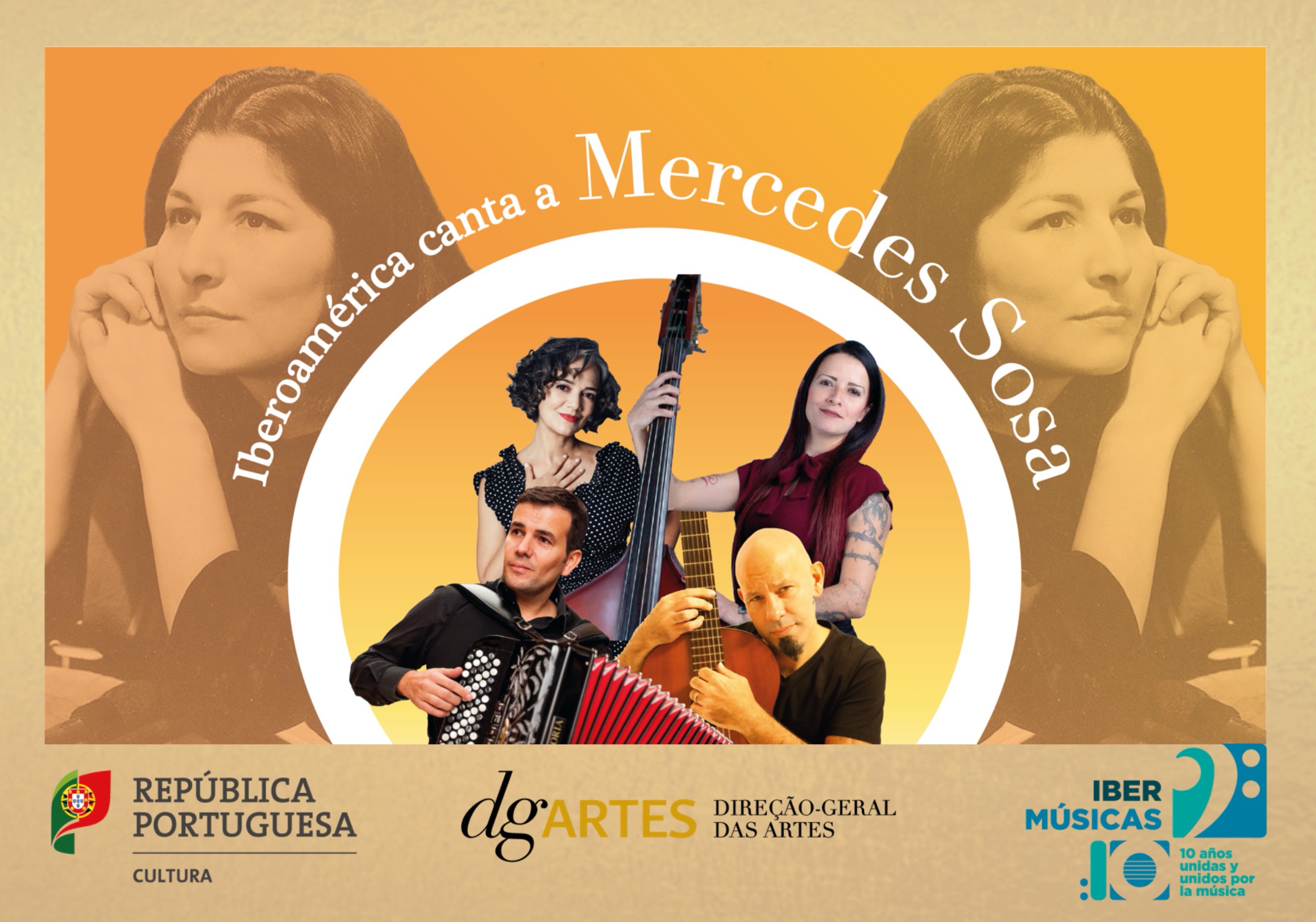 Apresentação oficial de “Iberoamérica canta a Mercedes Sosa”, um trabalho que reúne artistas da Argentina, México, Portugal e Venezuela em torno da figura da grande intérprete argentina