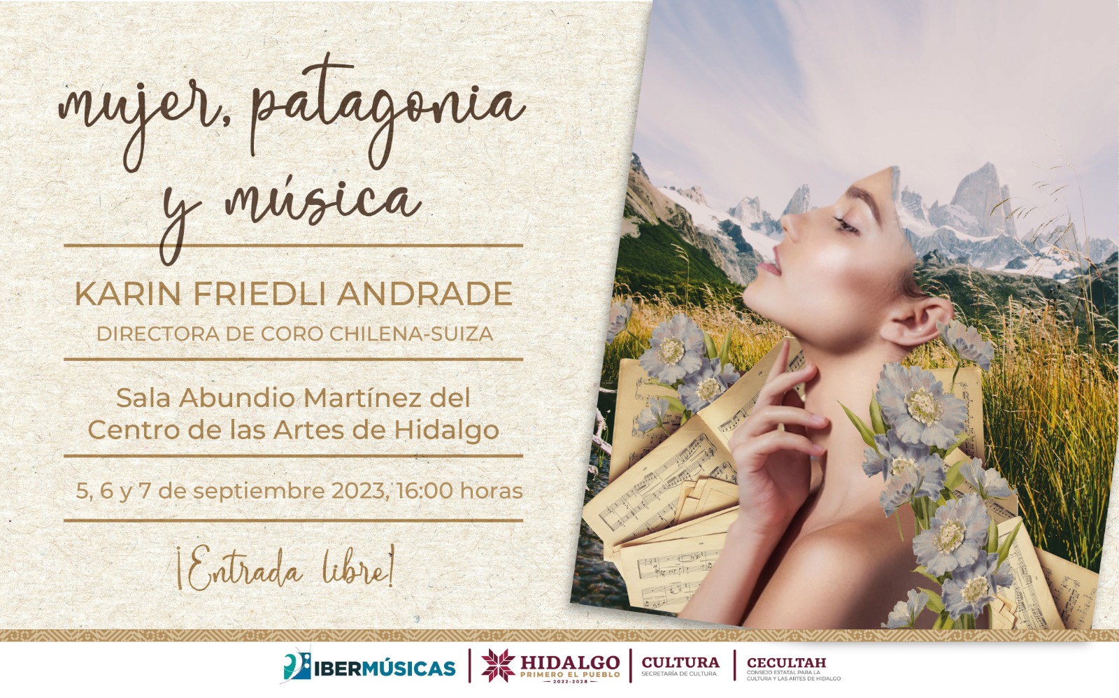 A professora chilena Karin Friedli Andrade leva ao México sua proposta Mulher, Patagônia e Música