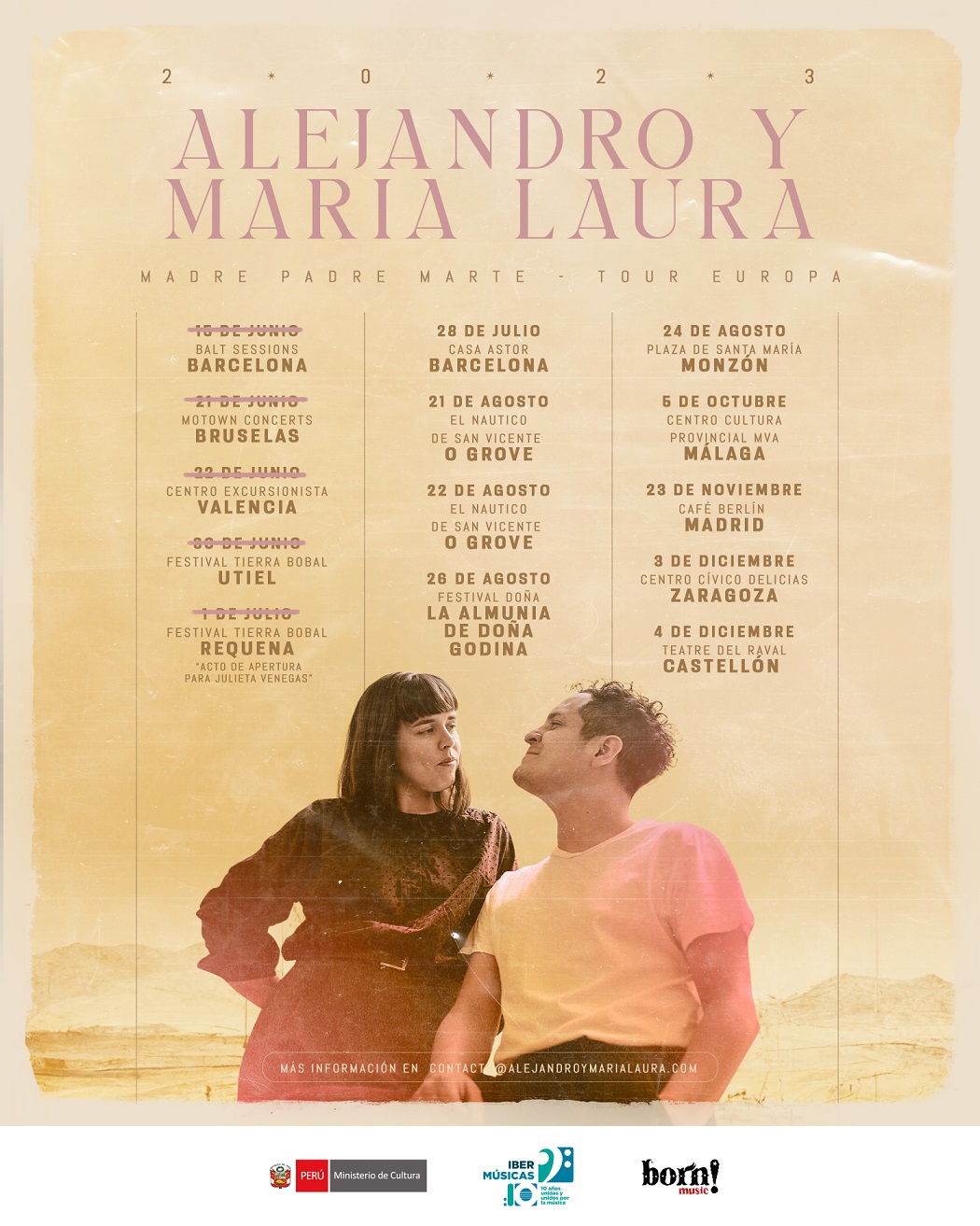 A dupla peruana Alejandro y María Laura continua a sua digressão Madre Padre Marte em várias cidades europeias