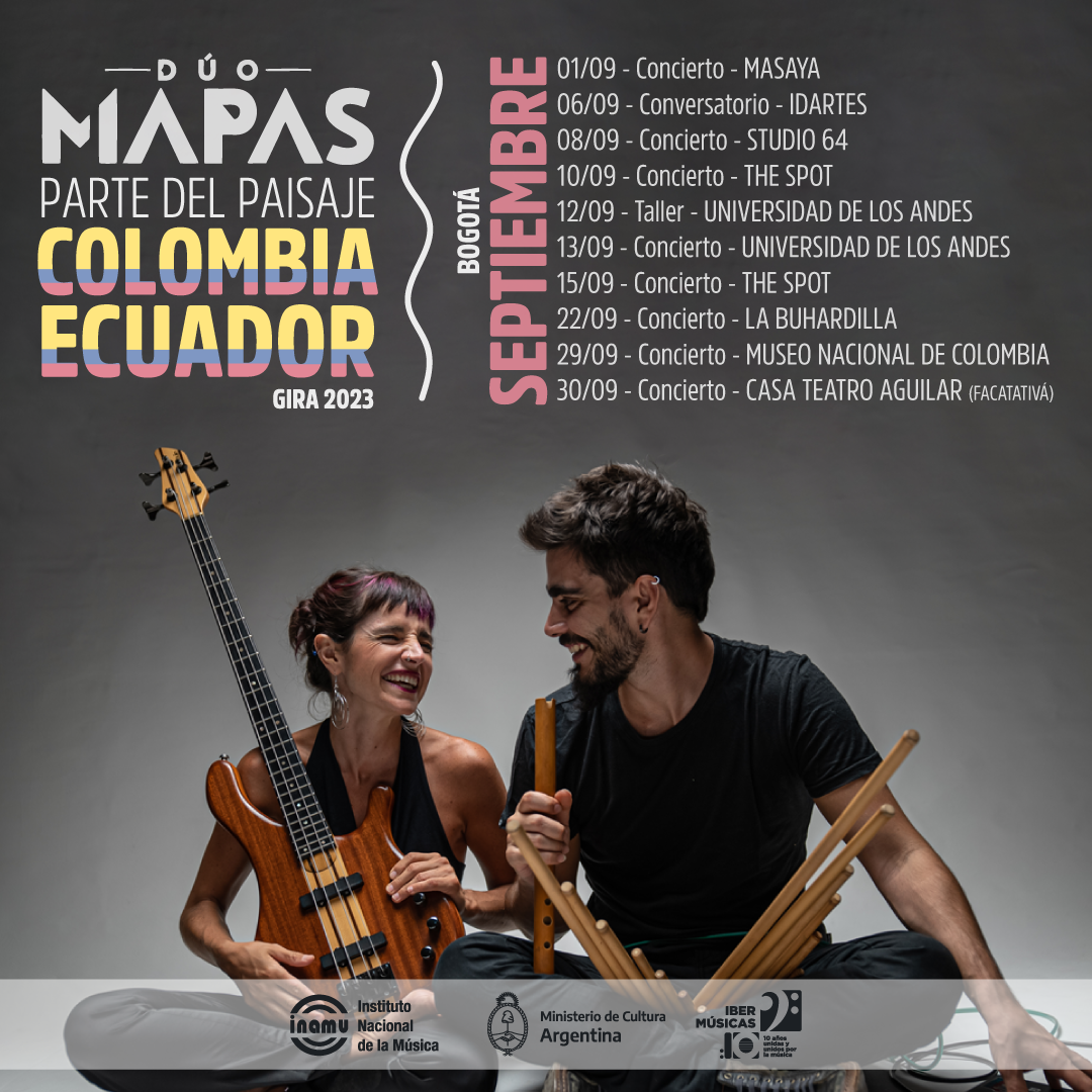 O Dúo Mapas de Córdoba, Argentina continua sua extensa turnê pela Colômbia