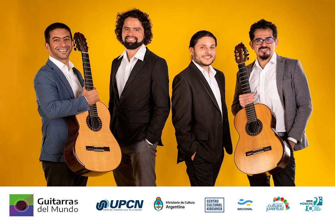 O quarteto de violões da Costa Rica se apresentará no XXIX Festival Guitarras del Mundo, na Argentina