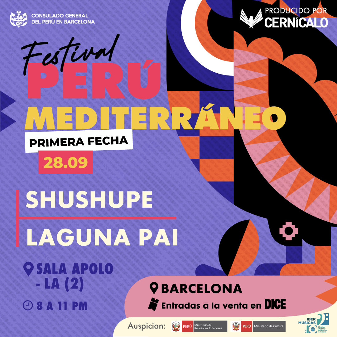 O Festival Perú Mediterráneo será realizado em Barcelona com a presença de quatro grupos peruanos