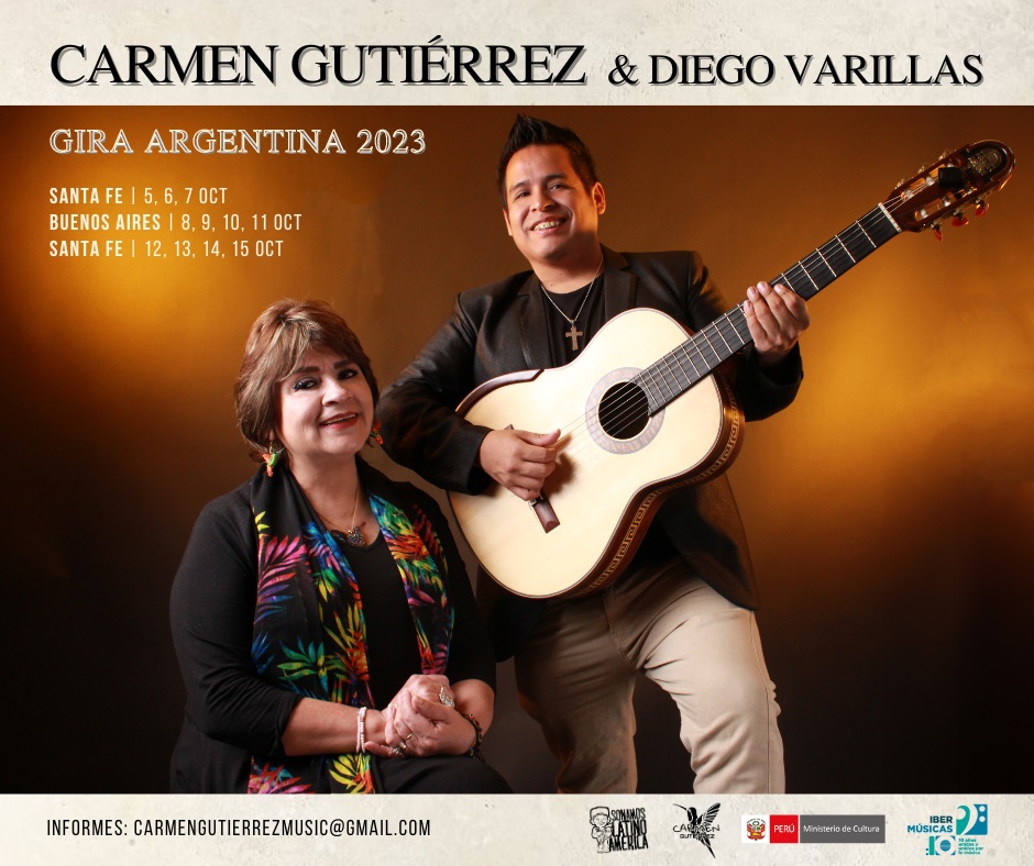 A artista peruana Carmen Gutierrez fará uma digressão por vários locais da Argentina no âmbito do Festival Sonamos Latinoamérica