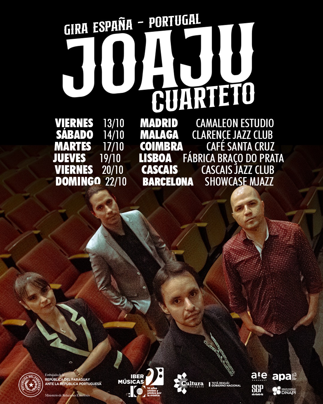 O quarteto de jazz paraguaio JOAJU faz a sua primeira digressão europeia por Espanha e Portugal