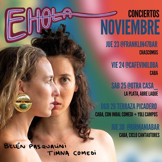 Timna Comedi, Belén Pasqualini e Néstor Díaz apresentam o seu álbum “Ehola” criado entre Portugal, Argentina e Espanha
