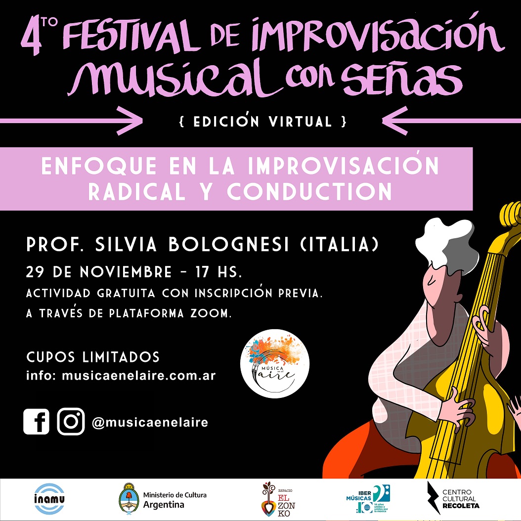 A edição virtual do IV Festival de Improvisación Musical con Señas será realizada na Argentina