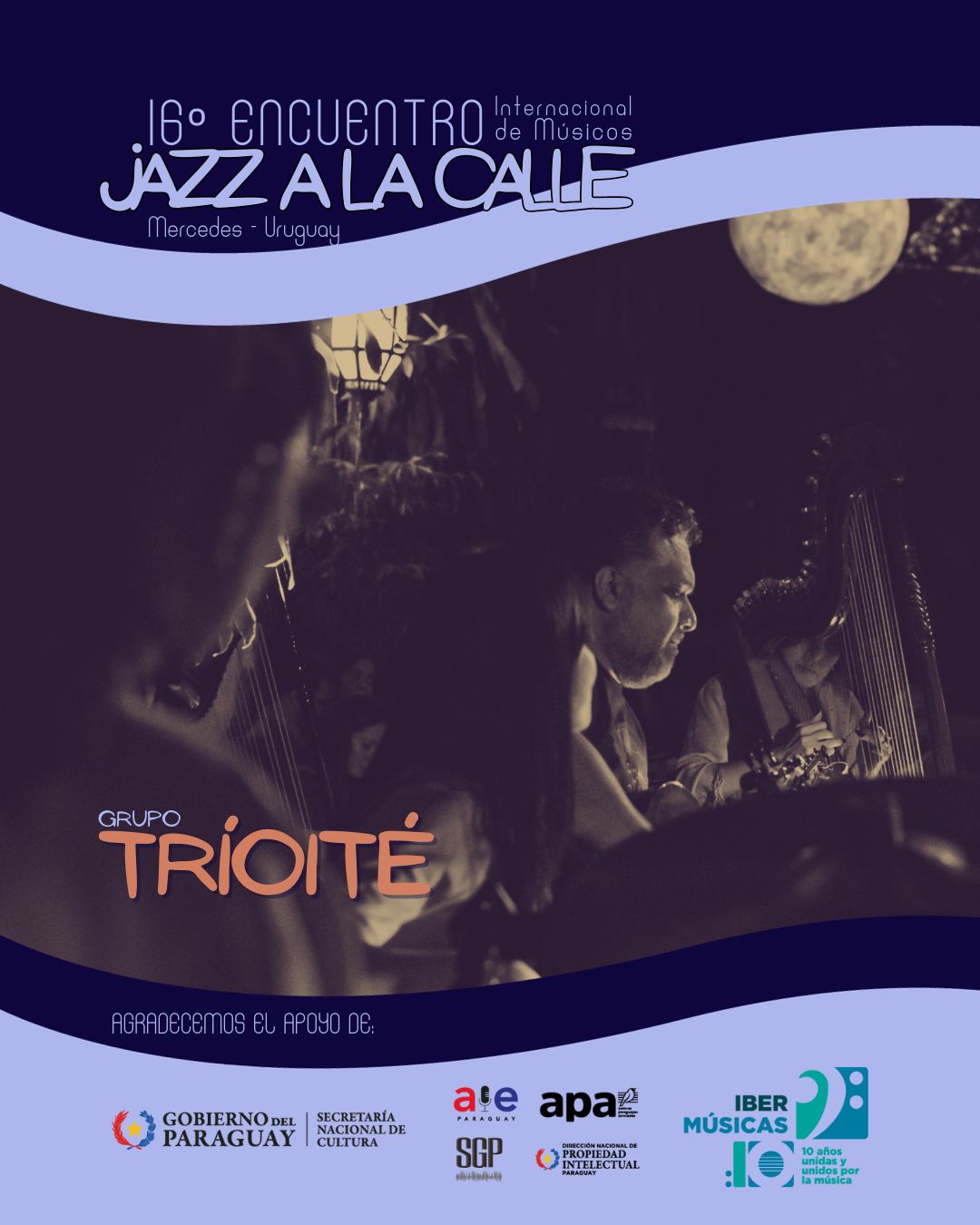 O grupo paraguaio Tríoté fará parte da 16ª edição do Encuentro de Músicos Jazz a la Calle de Mercedes, Uruguai