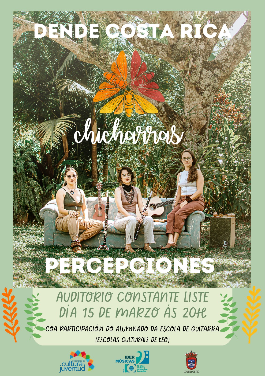 Da Costa Rica, o trio feminino La Chicharras traz o seu concerto Percepções a Espanha e Portugal