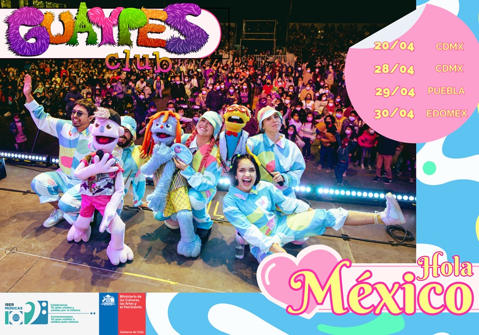 O grupo chileno Guaypes Club leva o seu espetáculo para crianças e famílias a vários palcos no México