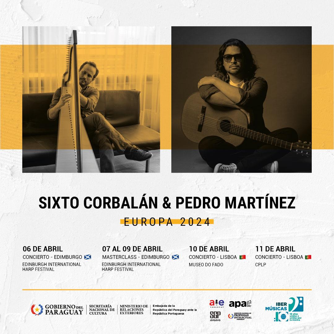 Os virtuosos músicos paraguaios Sixto Corbalán e Pedro Martínez farão uma digressão europeia