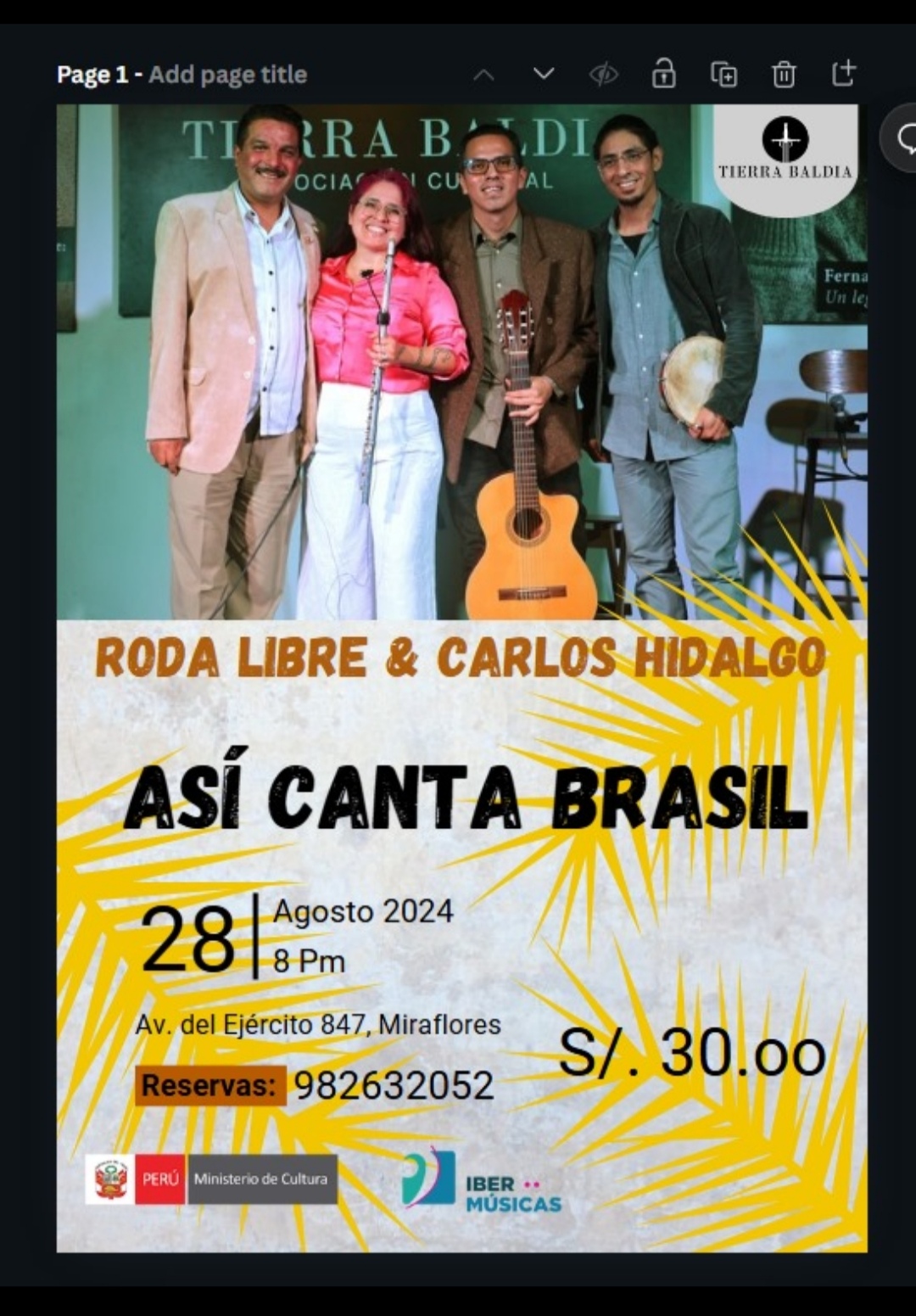 O grupo peruano Roda Libre ganhou o prémio especial Brasil Ibermúsicas, edição 2023