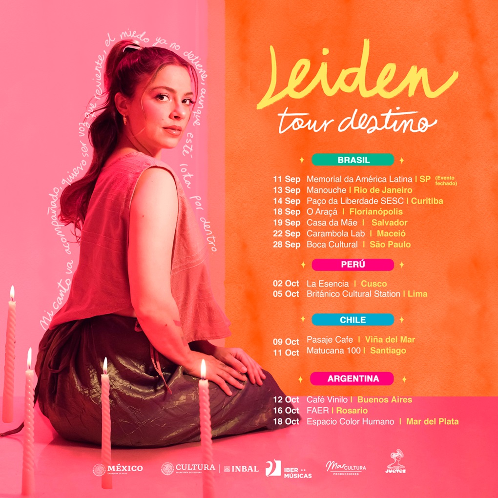 A artista cubano-mexicana Leiden apresenta a sua Destino Tour que a levará à Argentina, Brasil, Equador e Paraguai