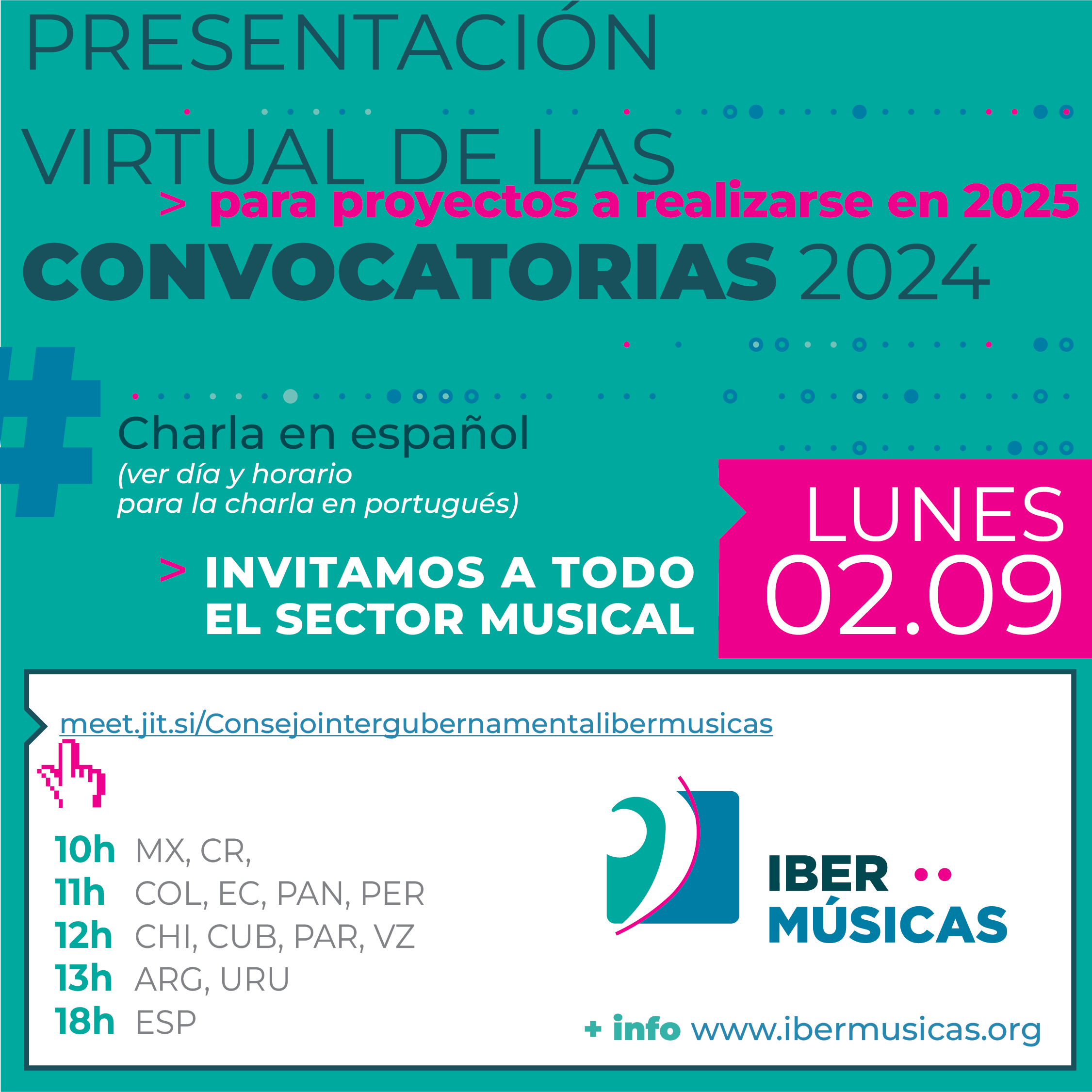 El Programa Ibermúsicas invita a un nuevo encuentro abierto con su Unidad Técnica