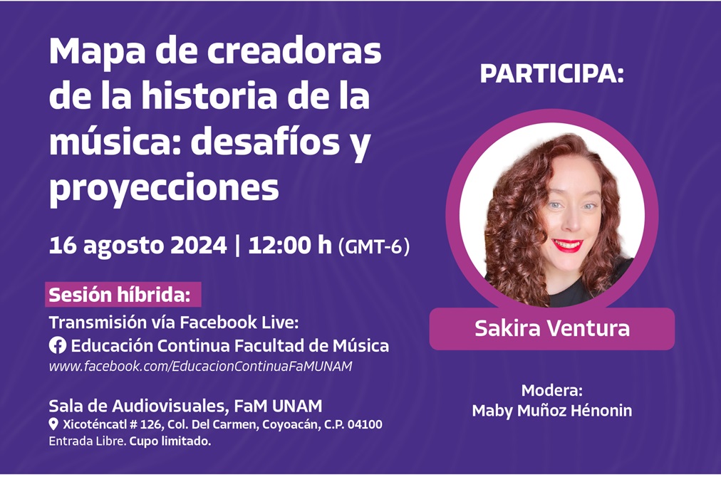 A musicóloga espanhola Sakira Ventura apresenta a sua obra “Mapa das criadoras da história da música: mundos sonoros por descobrir”