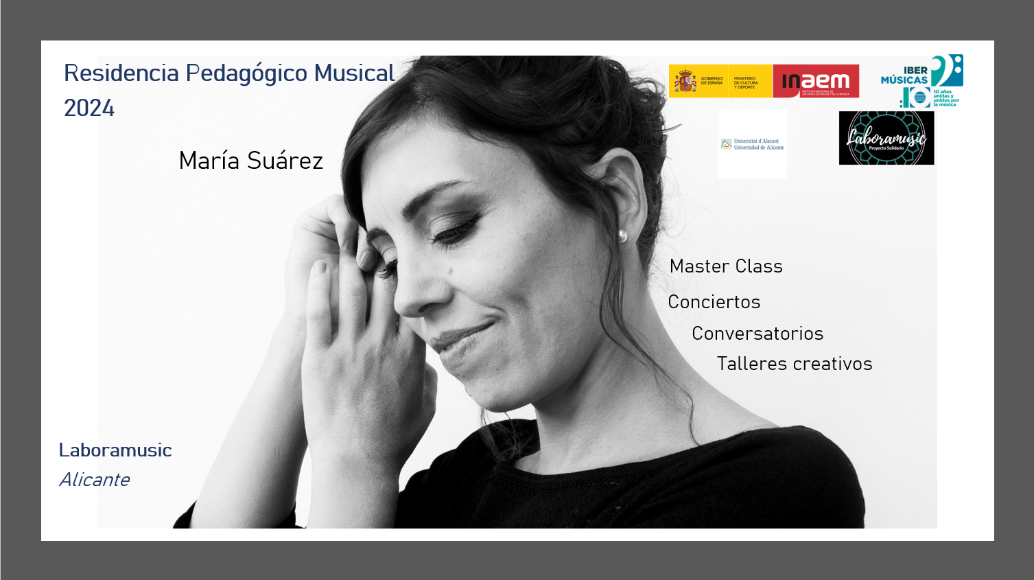 A compositora argentina María Suárez apresenta Laboramusic em colaboração com a Universidade de Alicante, uma estadia artística e de investigação com fins sociais e educativos