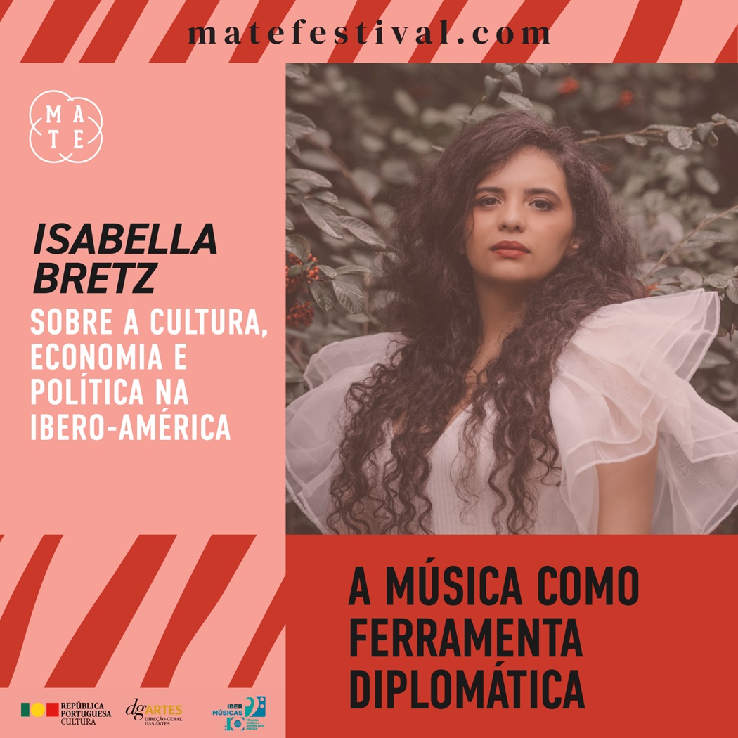 Isabella Bretz apresenta resultados de sua pesquisa sobre música e diplomacia cultural na Ibero-América no festival MATE, em Coimbra, Portugal