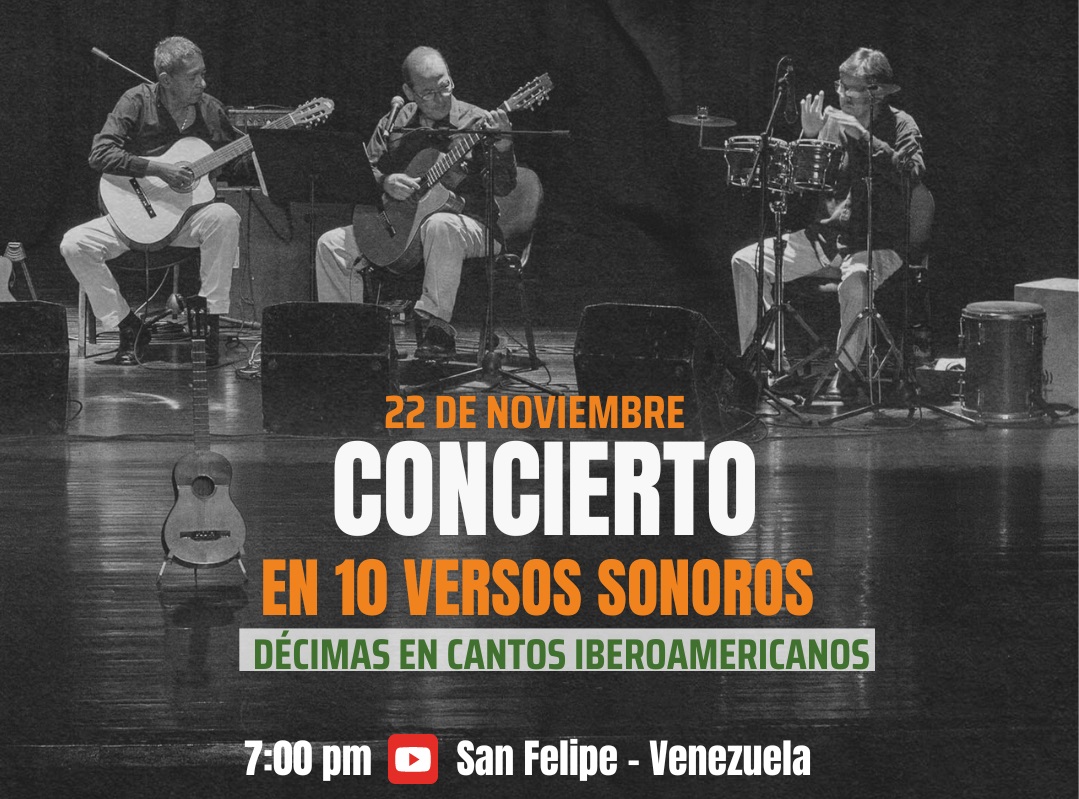 O cantor e compositor venezuelano Andrés Fernando Rodríguez apresenta seu projeto “10 Versos Sonoros. Décimas En-Cantos Iberoamericanos”