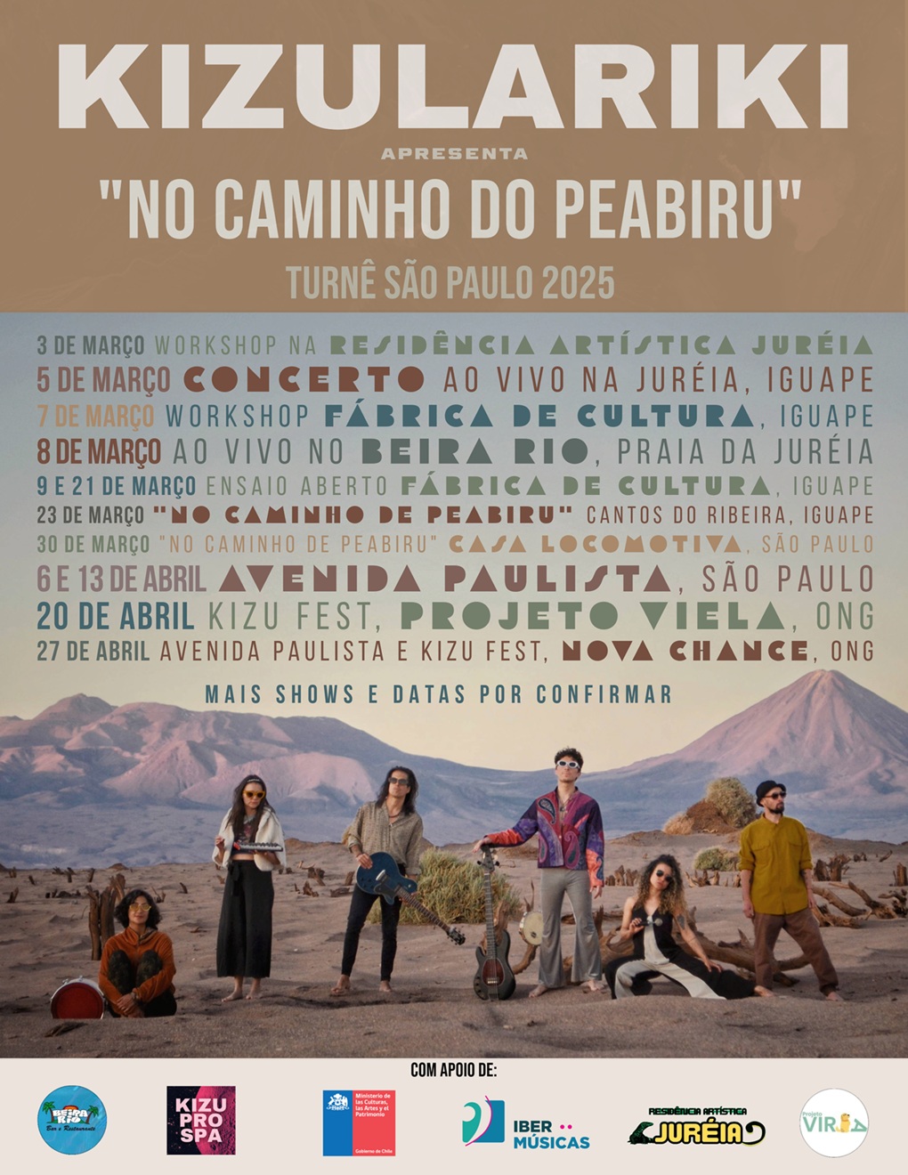 A banda chilena Kizulariki faz sua primeira turnê internacional, apresentando-se em diferentes palcos no Brasil