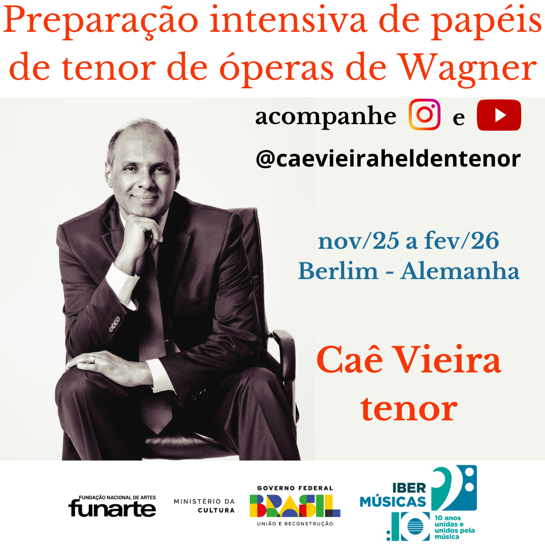 O Heldentenor brasileiro Caê Vieira iniciou sua preparação intensiva de papéis de óperas de Wagner na Alemanha