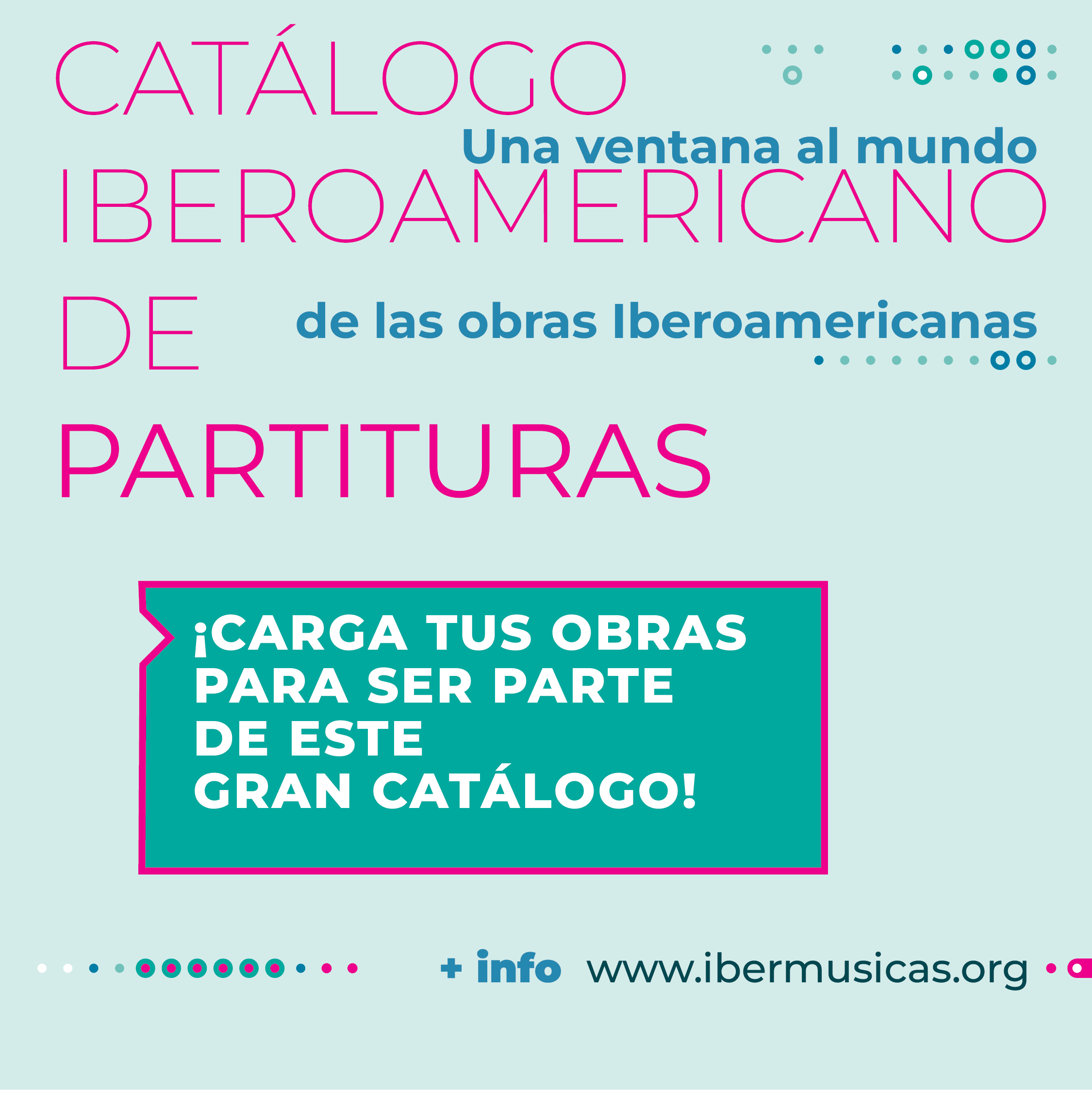 ¡Sé parte del Catálogo Iberoamericano de Partituras! No dejes pasar la oportunidad de llevar tu música a programadores, orquestas y teatros de todo el mundo.