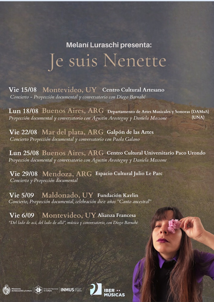 A cantora e compositora uruguaia Melaní Luraschi apresenta seu trabalho “Je suis Nenette”