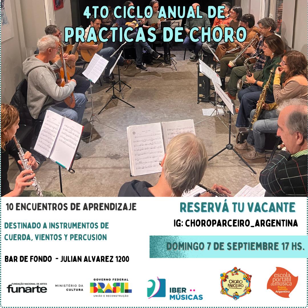 O 4º Ciclo Anual de Prácticas de Choro continua em Buenos Aires, Argentina