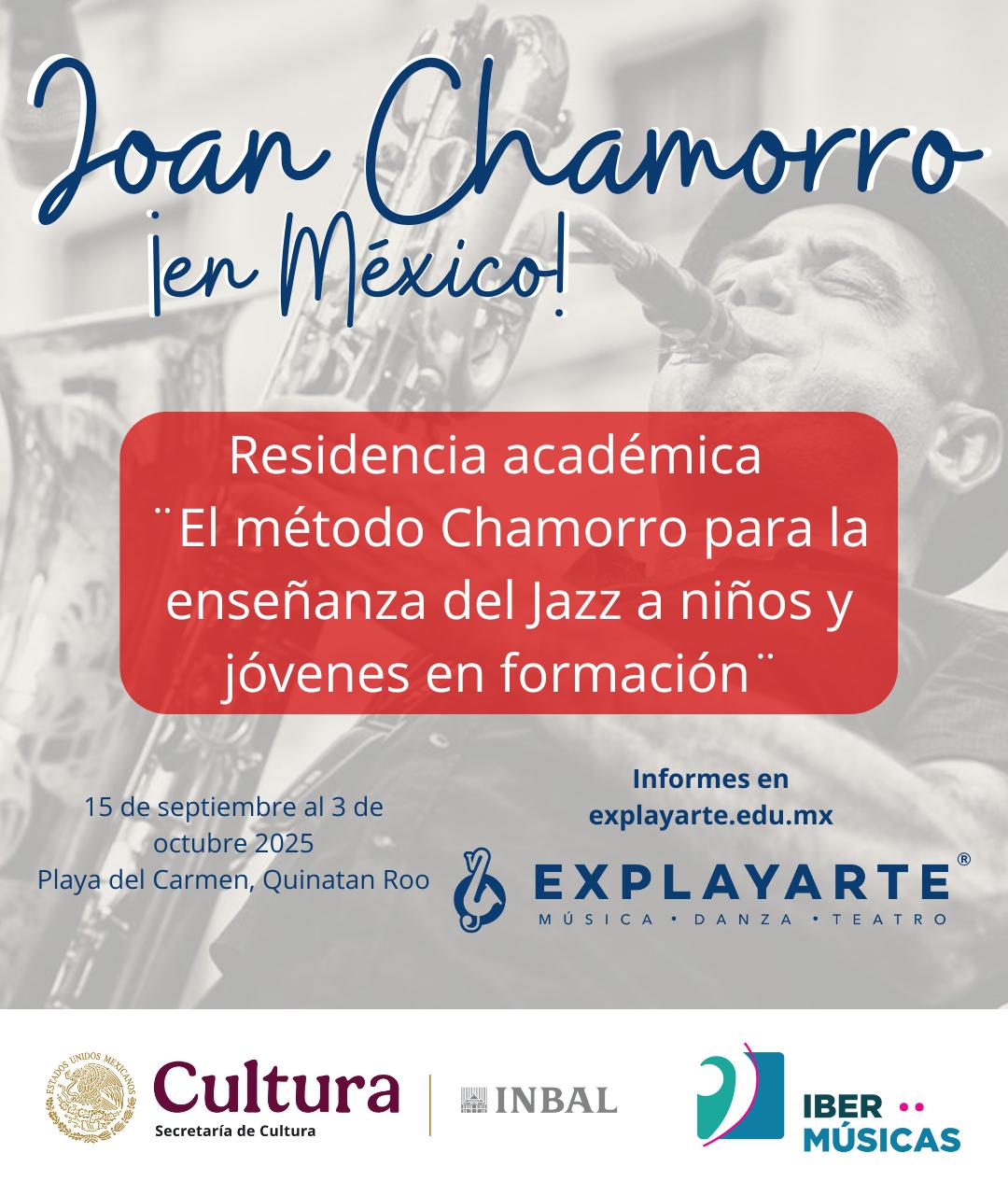 O professor e multi-instrumentista espanhol Joan Chamorro realizará a residência «Jazz para todos» no centro de ensino superior Explayarte, no México