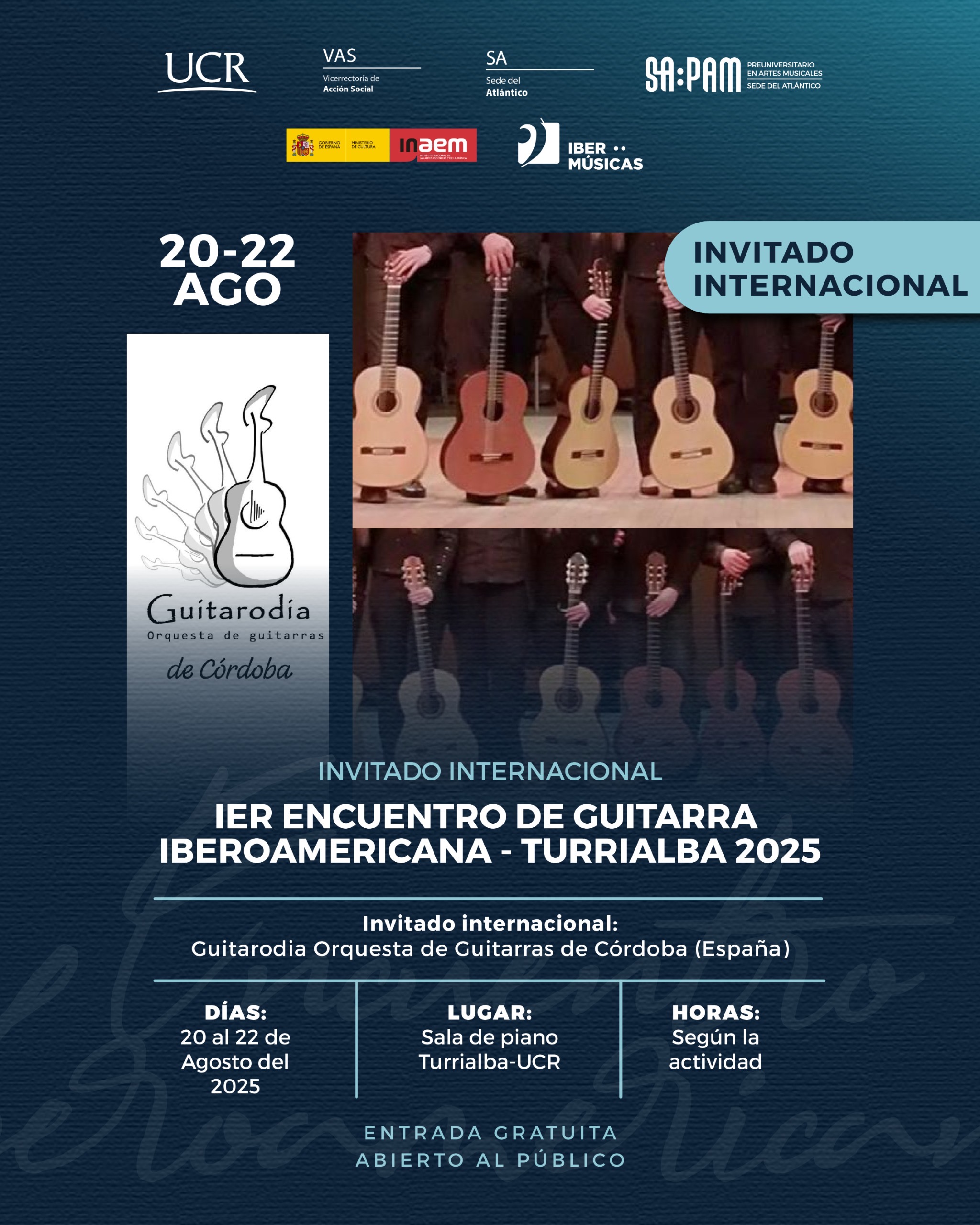 A Orquestra de Guitarras de Córdoba “Guitarodia” participará do Primeiro Encontro Ibero-Americano de Guitarra em Turrialba, Costa Rica