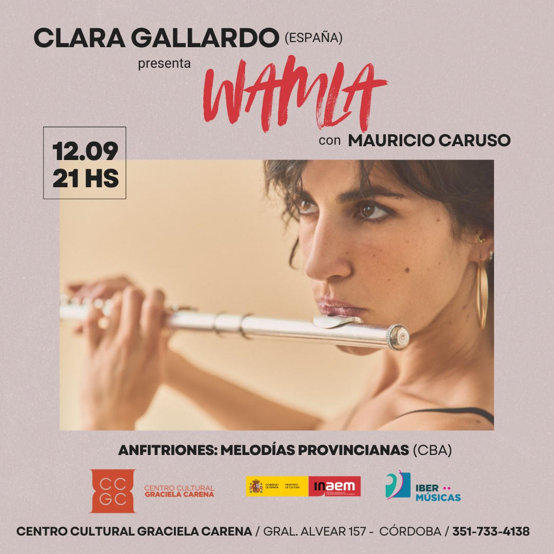 A flautista espanhola Clara Gallardo apresenta seu projeto Wamla com uma turnê pelo Brasil e Argentina