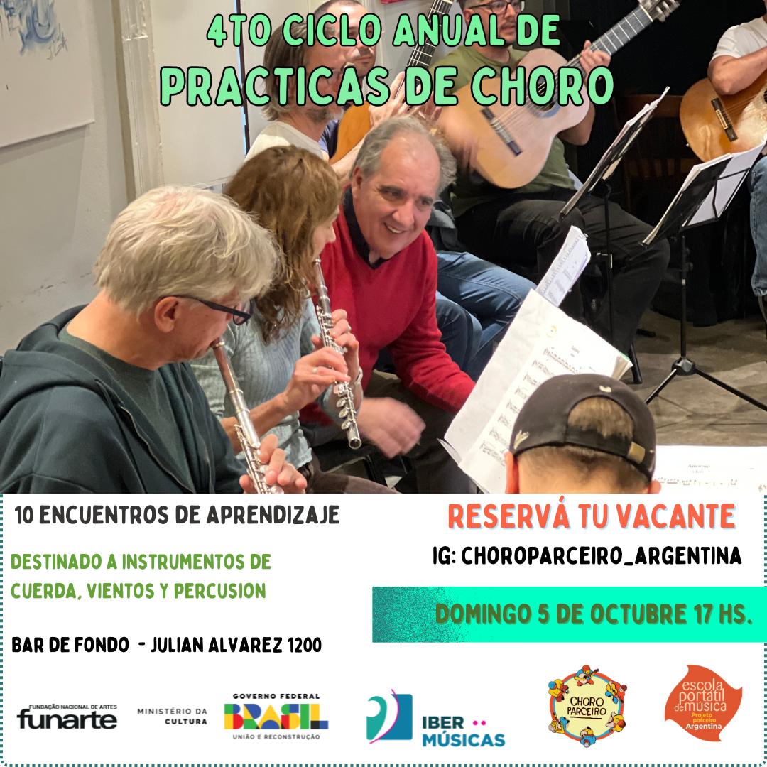 O 4º Ciclo Anual de Prácticas de Choro continua em Buenos Aires, Argentina