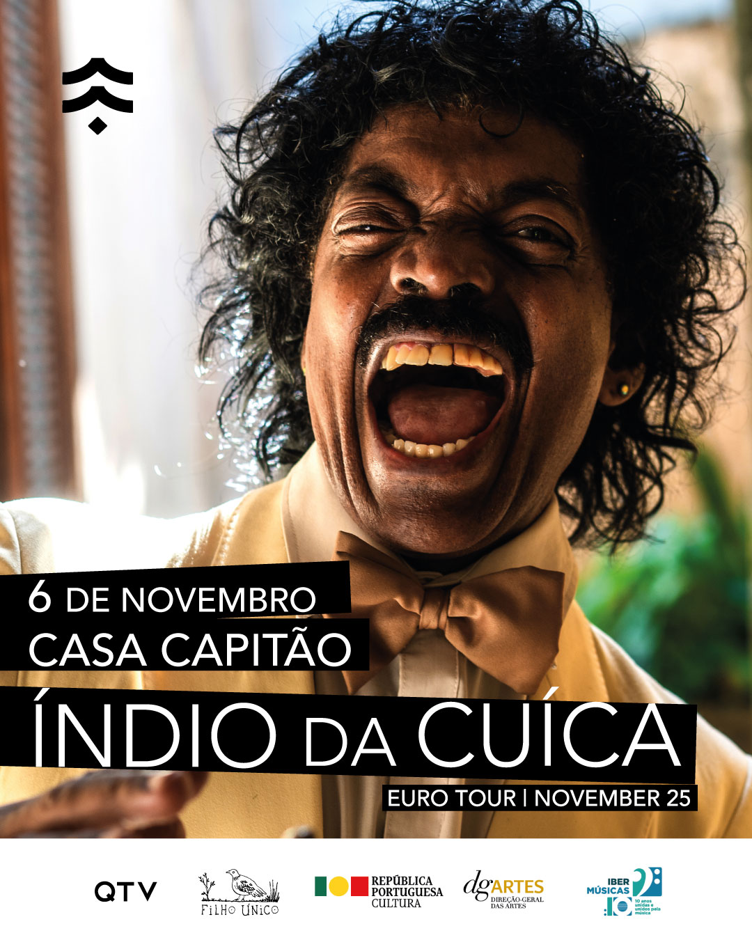 O músico brasileiro Índio da Cuíca realizará apresentações na Europa