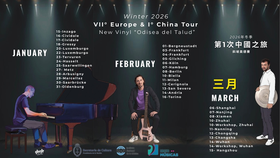 A agrupação argentina Tres Latin Jazz inicia sua turnê Europa – China 2026