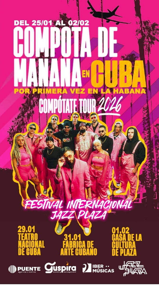 Da Espanha, o grupo Compota de Manana viajará para Havana, Cuba, para participar do Jazz Plaza Festival