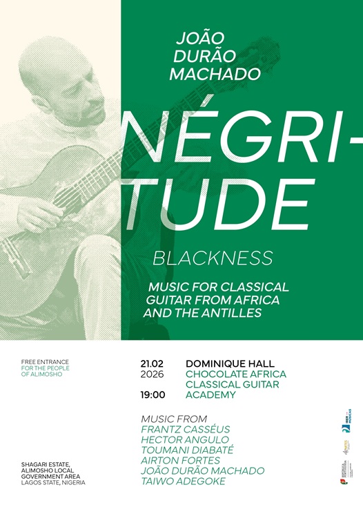 O guitarrista português João Durão Machado realizará a sua digressão «Negritude» com concertos e masterclasses em Escolas de Música de Angola e Nigéria