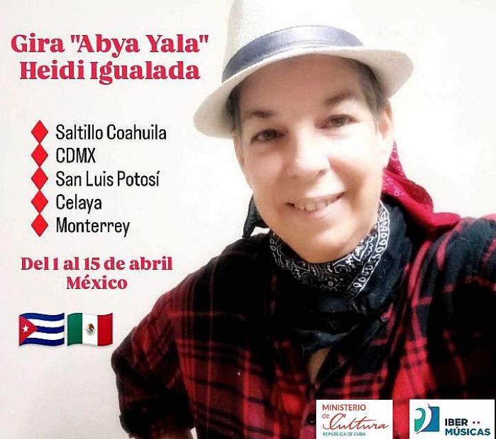 A trovadora cubana Heidi Igualada participará na digressão “Cancioneras del Abya Yala”, que se realizará em diversas cidades do México