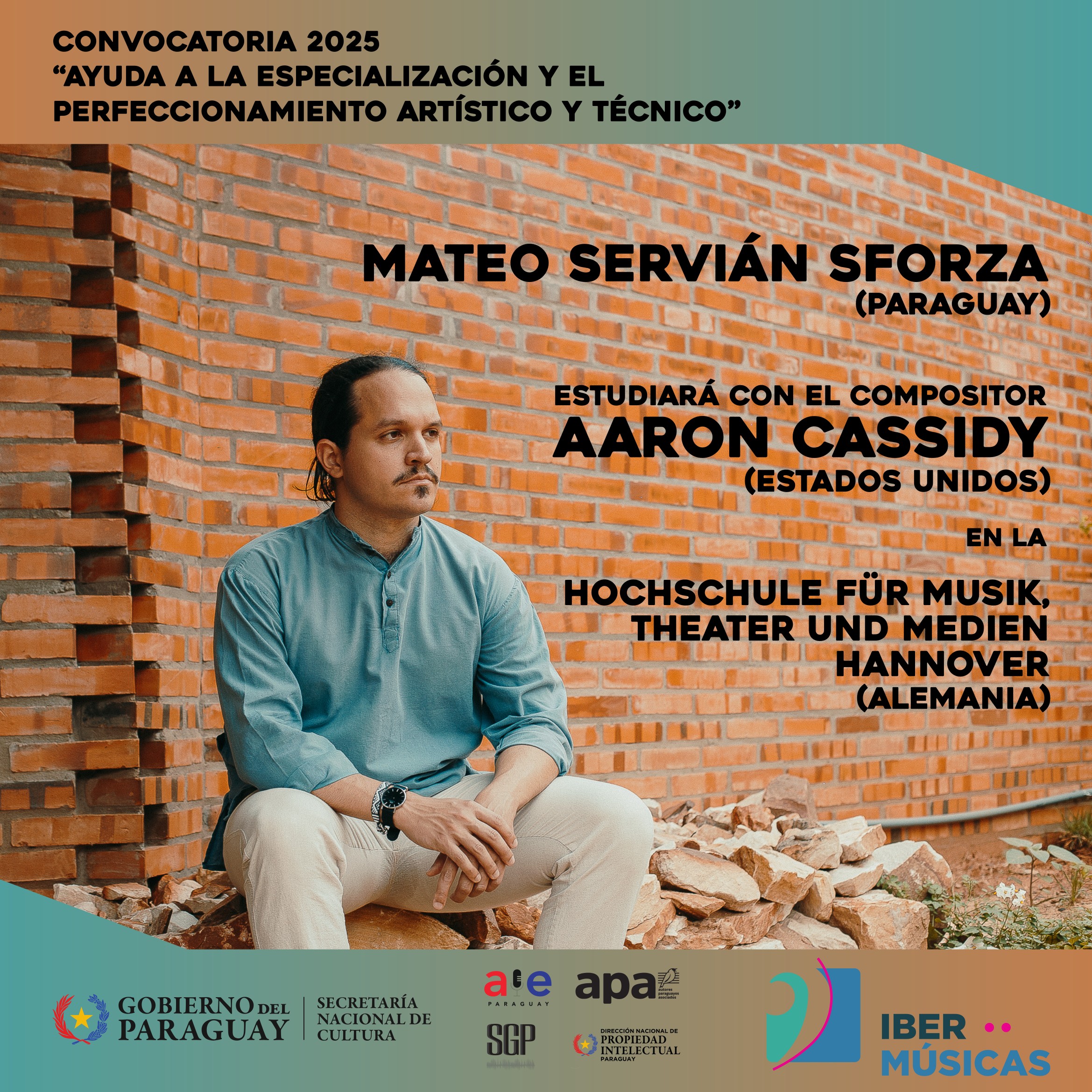 O compositor paraguaio Mateo Servián Sforza inicia seus estudos de composição na “Hochschule für Musik, Theater und Medien” de Hannover, Alemanha