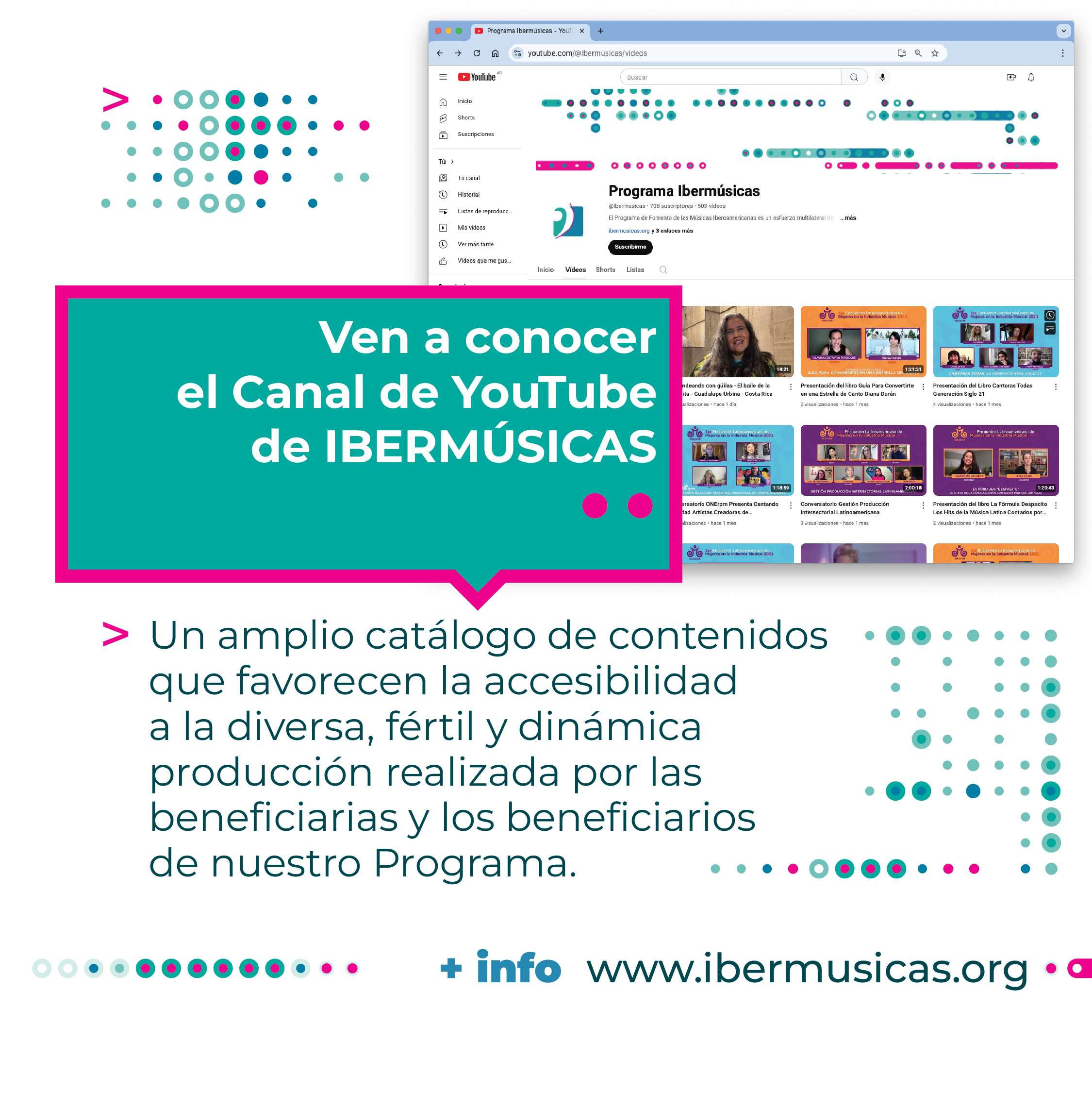 Não deixem de visitar o canal de Ibermúsicas no YouTube